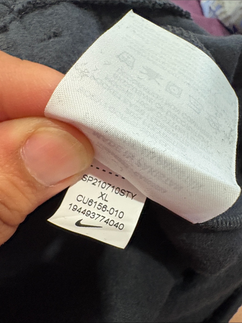 Nike Palazzo Wide Leg Loose Fit Black Cotton Fleece Sweatpants NEW XL CU6156 - Picture 7 of 7